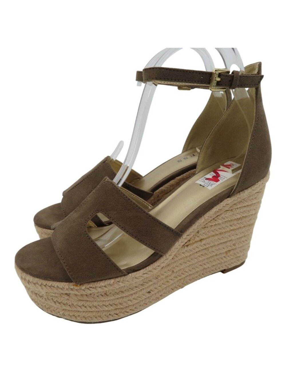 NEW Guess Women 8.5 Ayleen Brown Tan Espadrille Platform Wedge Sandals GFAyleen